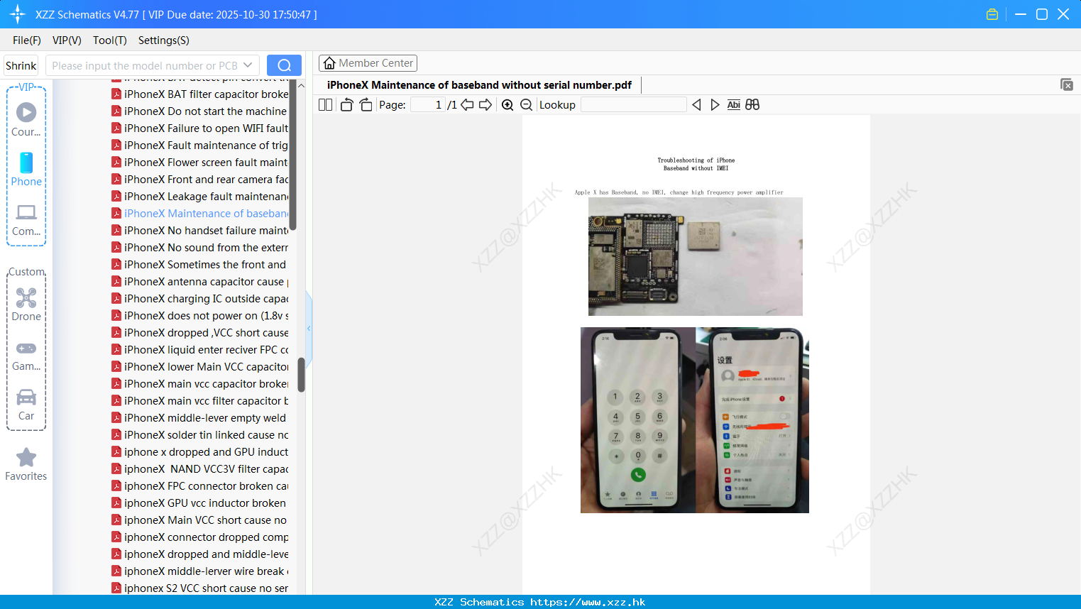 IPhoneX Maintenance Of Baseband Without Serial Number